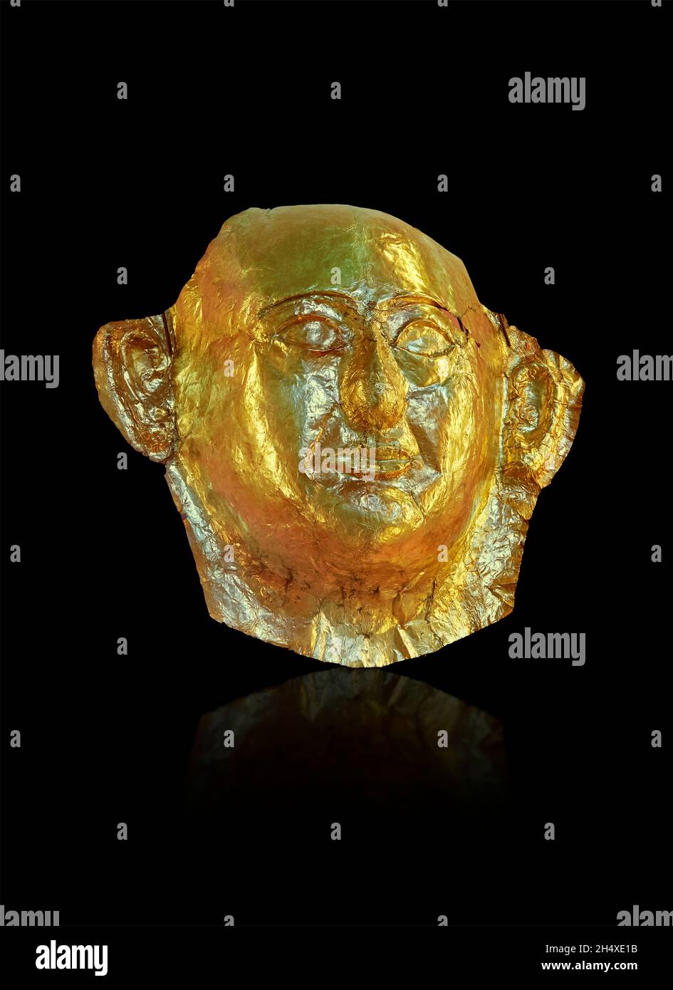 Antica maschera di morte in oro egiziano del Principe Kemweset, 1279-1213 a.C., Serapeum di Saqqara. Museo del Louvre. Il Principe Kemweset (Khamwese, Kemwese o KH Foto Stock