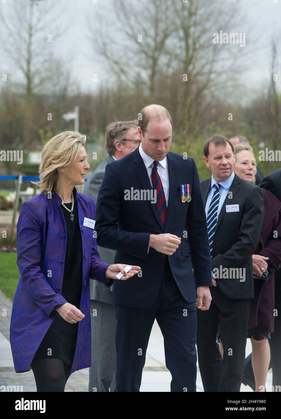 Il Duca di Cambridge partecipa all'apertura ufficiale del nuovo Centro di memoria presso il National Memorial Arboretum di Alrewas, Regno Unito. Data foto: Mercoledì 29 marzo, 2017. Photo credit: Katja Ogrin/ EMPICS Entertainment. Foto Stock