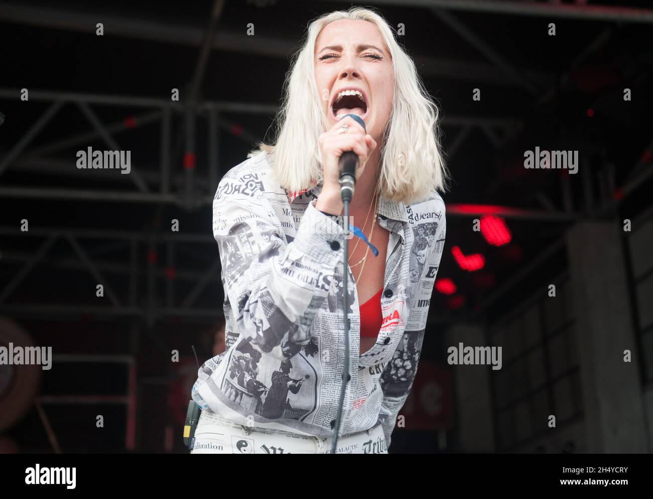 Yonaka si esibirà sul palco il 1° giorno del festival All Points East a Victoria Park a Londra, Regno Unito. Data foto: Venerdì 25 maggio 2018. Photo credit: Katja Ogrin/ EMPICS Entertainment. Foto Stock