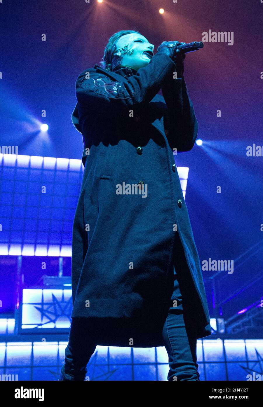 Corey Taylor di Slipknot si esibisce sul palco all'Arena Birmingham durante il We are Not Your Kind World Tour il 24 gennaio 2020 a Birmingham, Regno Unito. Data foto: Venerdì 24 gennaio 2020. Photo credit: Katja Ogrin/EMPICS Entertainment. SOLO PER USO EDITORIALE Foto Stock