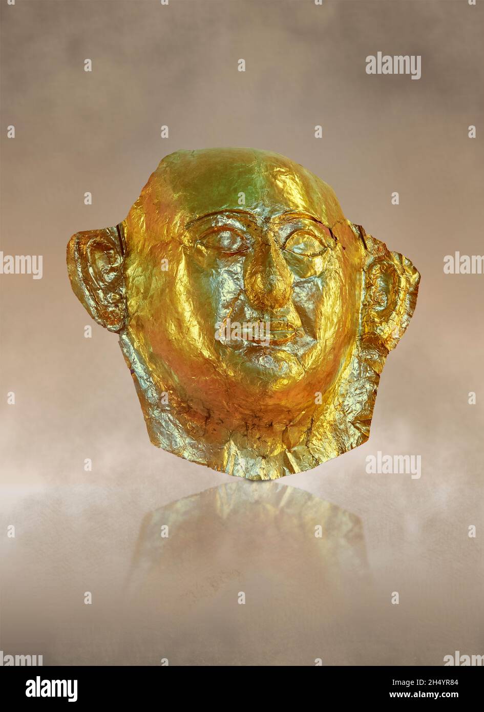 Antica maschera di morte in oro egiziano del Principe Kemweset, 1279-1213 a.C., Serapeum di Saqqara. Museo del Louvre. Il Principe Kemweset (Khamwese, Kemwese o KH Foto Stock