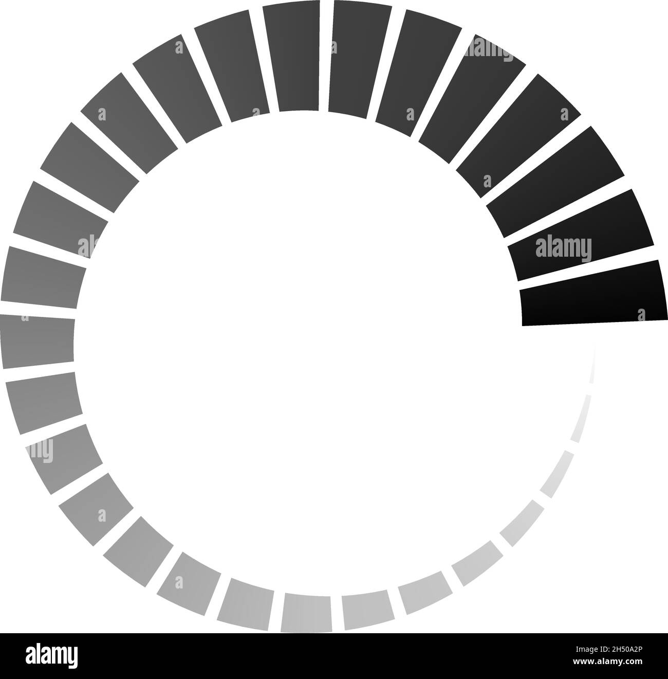 Indicatore di avanzamento, fasi, fasi. Precarica, forma tampone. Cerchio, icona di caricamento circolare - illustrazione vettoriale di stock, grafica clip-art Illustrazione Vettoriale