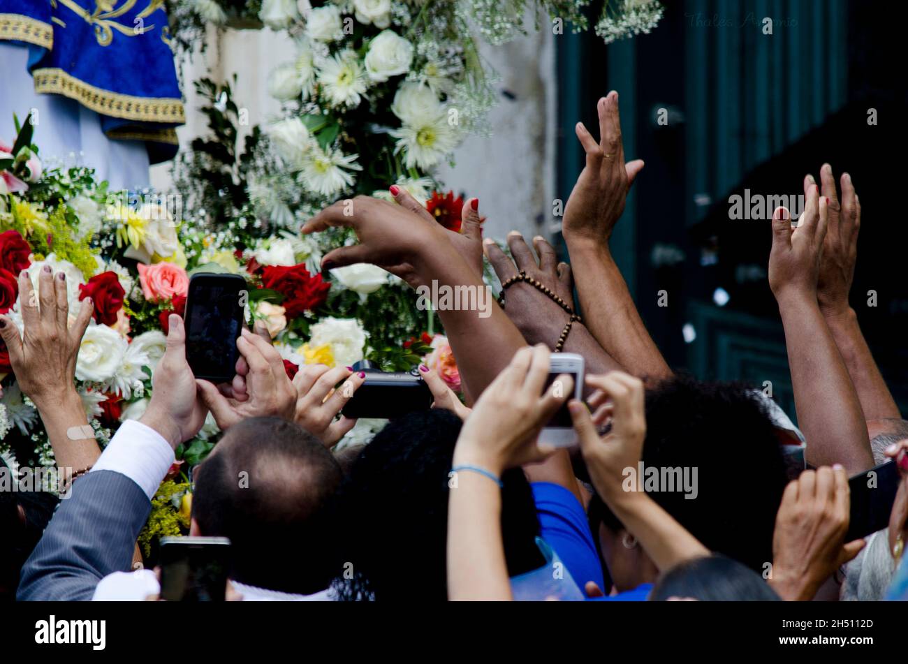 Salvador, Bahia, Brasile - 08 dicembre 2015: Festa della Madonna di Conceição da Praia. È una manifestazione religiosa cattolica che raccoglie migliaia di persone Foto Stock