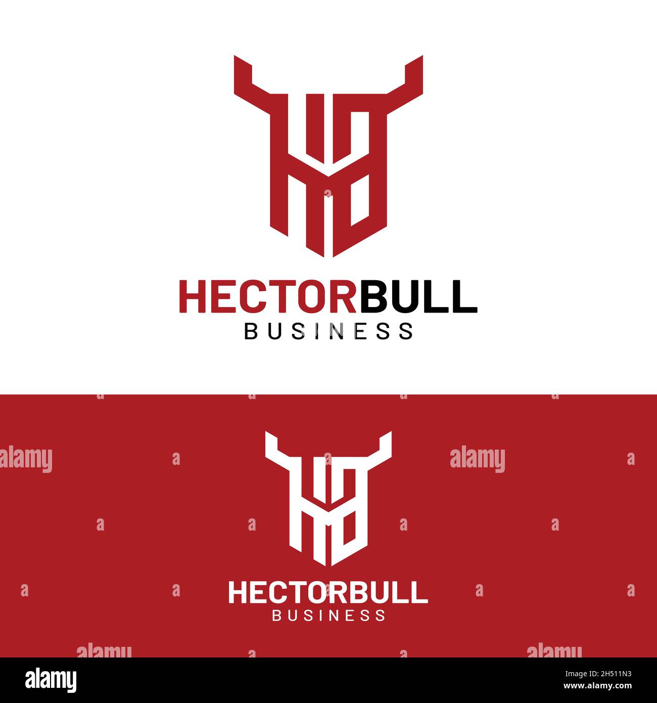 Lettera iniziale monogramma H B HB BH modello di disegno del logo Horn. Adatto per abbigliamento Moda Abbigliamento Sport Finance Management Business Brand Company etc Illustrazione Vettoriale