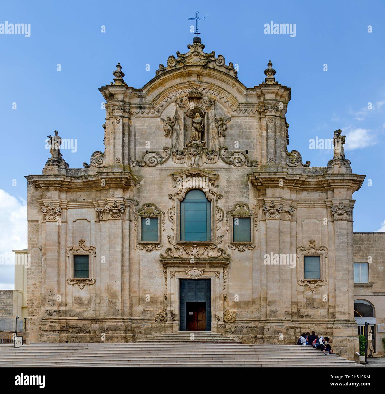Vista frontale della chiesa Chiesa del Purgatorio di Matera, Italia Foto Stock