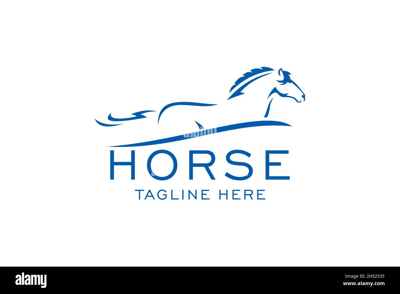 Horse elegante logo simbolo Vector, Simplicity Line Art Illustrazione Vettoriale