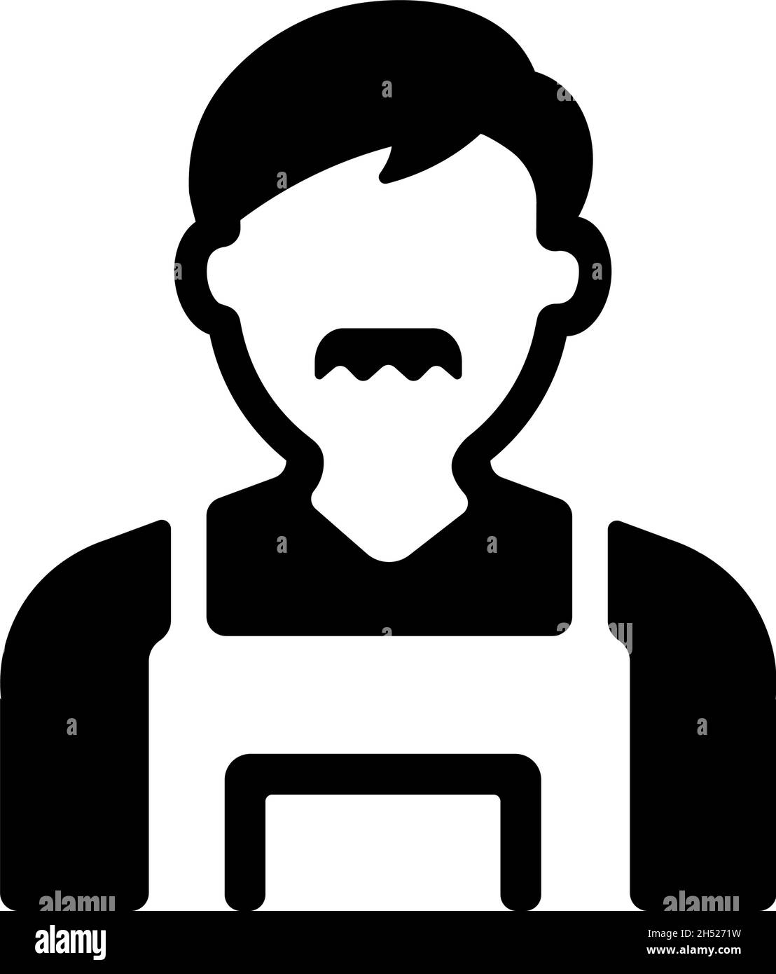 Illustrazione dell'icona del vettore del proprietario del negozio, del responsabile del negozio Illustrazione Vettoriale