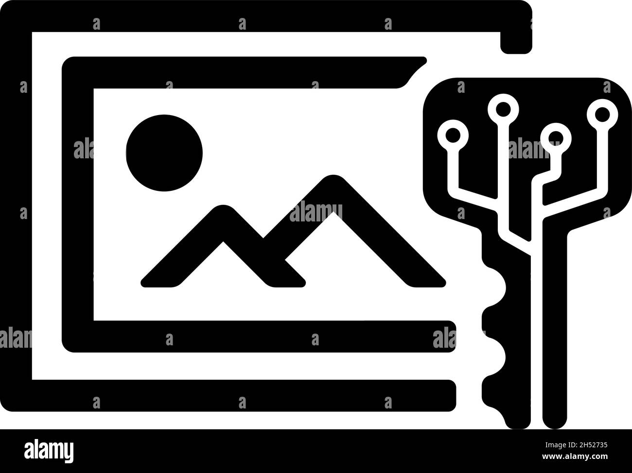 Immagine dell'icona vettoriale NFT ( token non-Fungibile ) Illustrazione Vettoriale