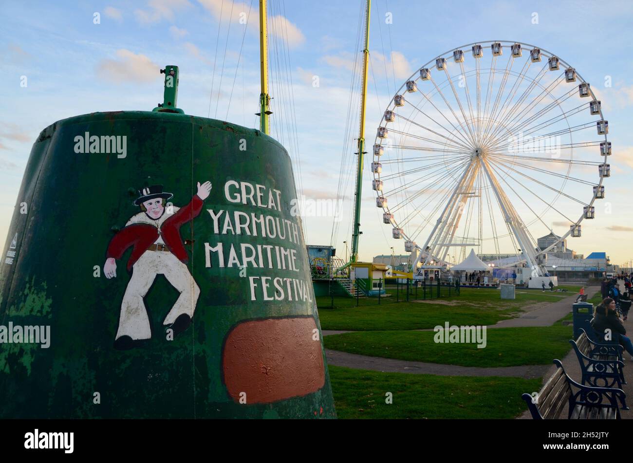 Buoy al grande yarmouth inghilterra norfolk UK Foto Stock