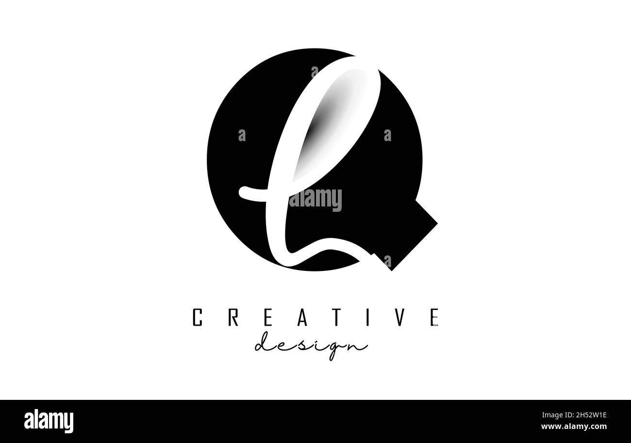 Logo QL Letters dal design minimalista. Lettere Q e L con tipografia geometrica e manoscritta. Illustrazione di Creative Vector con lettere. Illustrazione Vettoriale