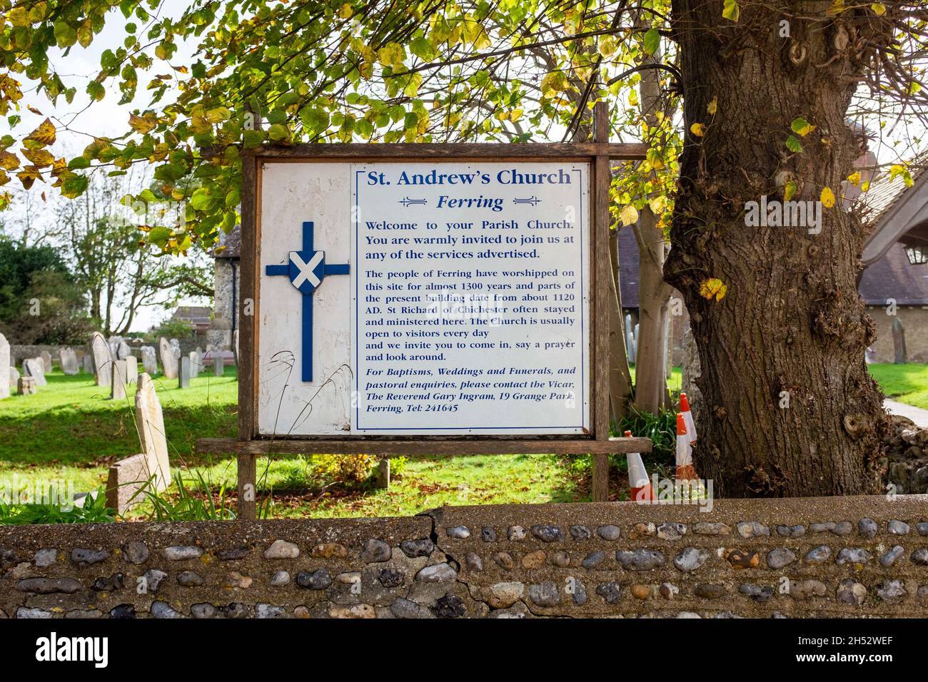 St Andrew's Church Ferring Village West Sussex Inghilterra UK Foto Stock