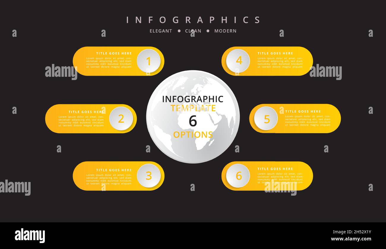 Infografica moderna. Presentazione stile cerchi Illustrazione Vettoriale