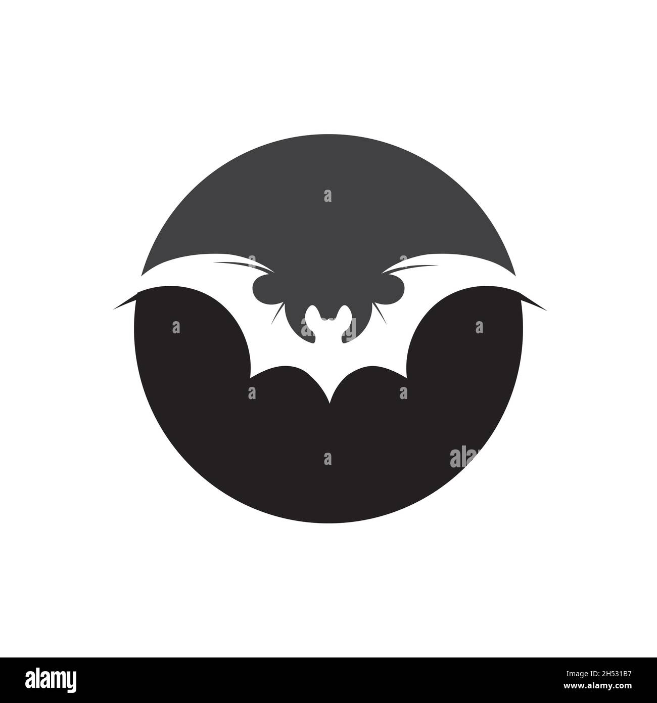 modello di disegno con logo bat Illustrazione Vettoriale