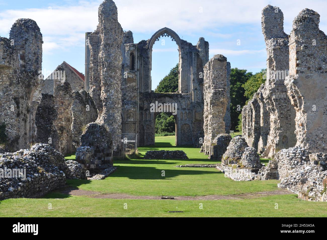 Castello di Acre Priory, Norfolk nord-occidentale, Inghilterra, Regno Unito Foto Stock