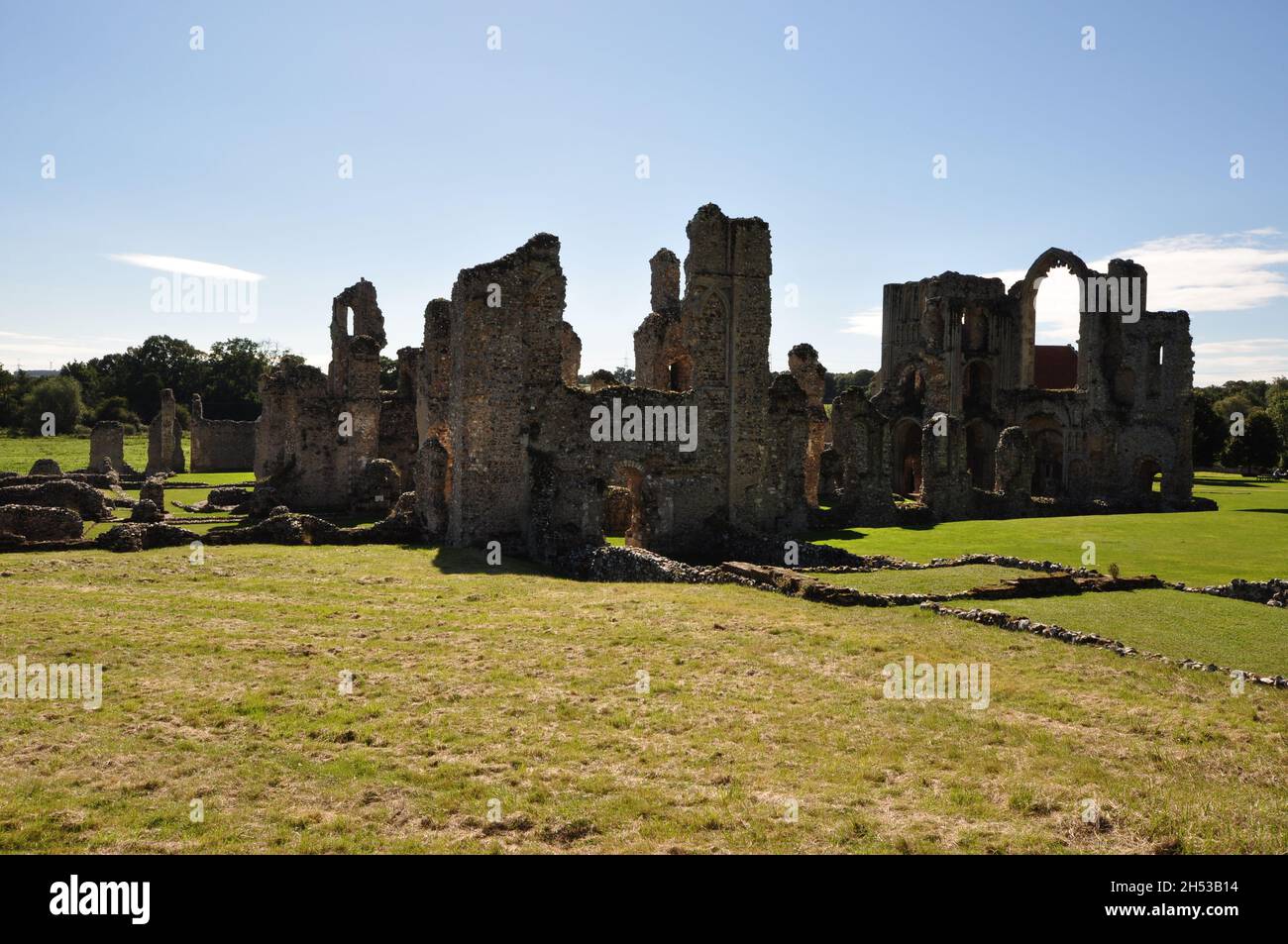 Castello di Acre Priory, Norfolk nord-occidentale, Inghilterra, Regno Unito Foto Stock