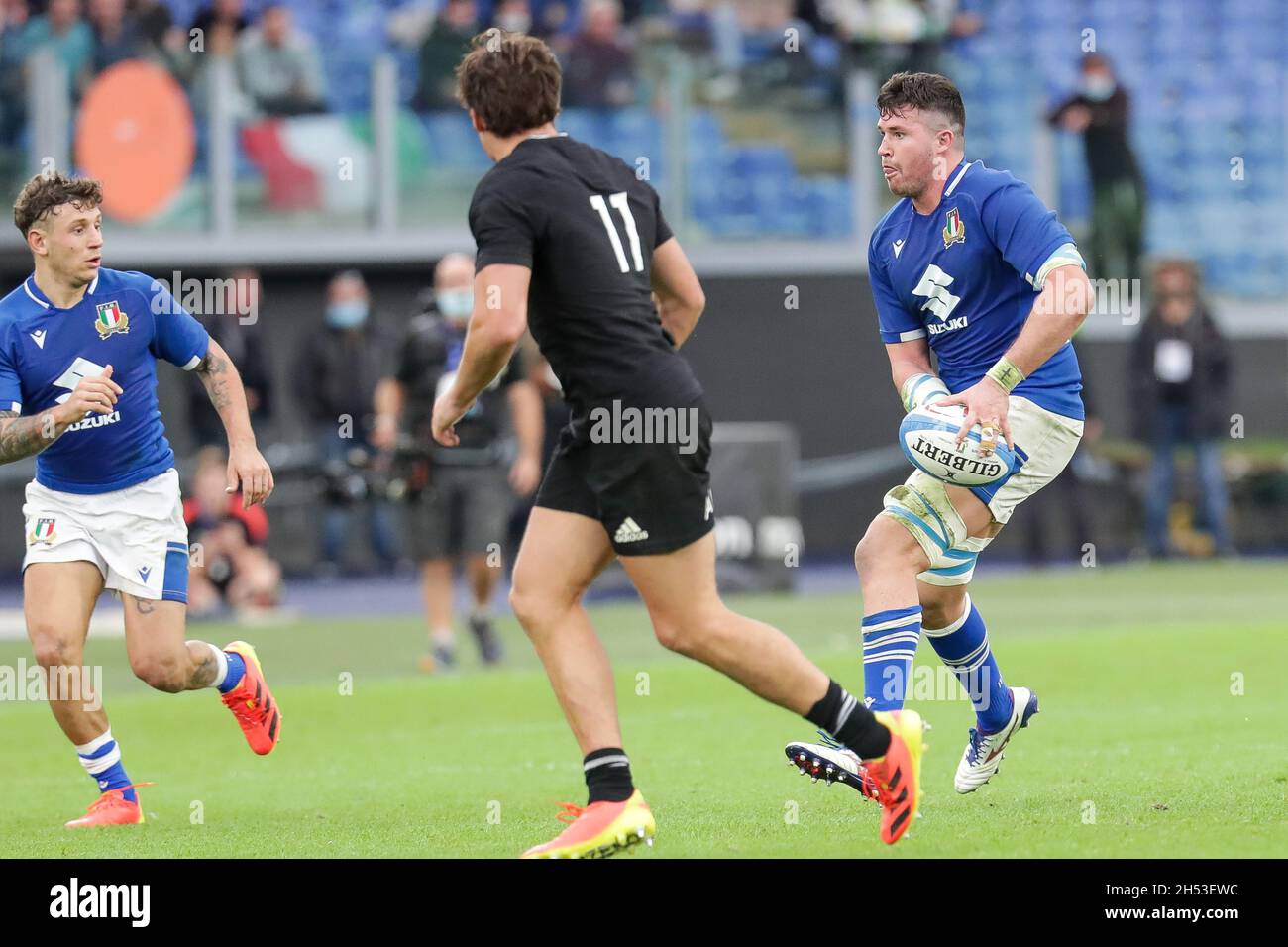 Stadio Olimpico, Roma, Italia, 06 novembre 2021, IItaly in Italia vs New Zeland - gara di rugby nella Coppa delle nazioni d'autunno Foto Stock