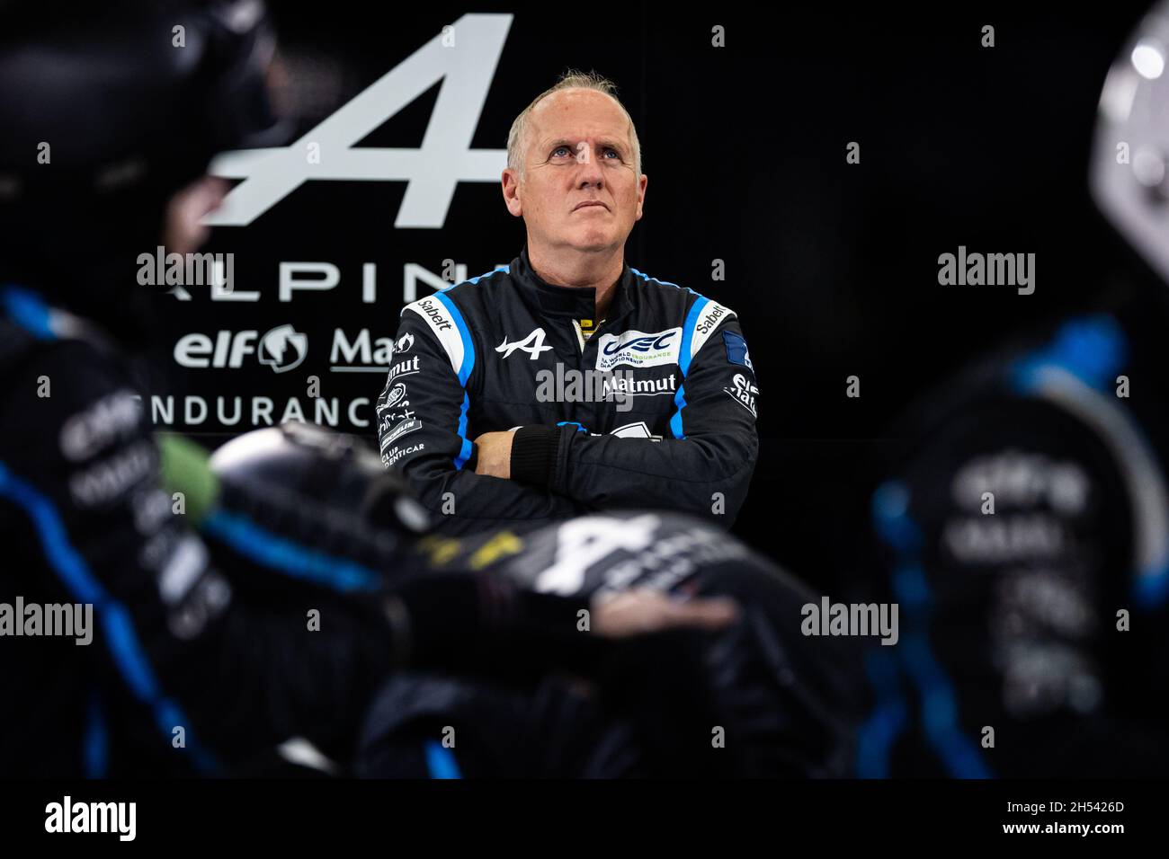 Sinault Philippe (fra), team principal e proprietario della Signatech Racing, portait durante la 8 ore del Bahrain, 6° round del FIA World Endurance Championship 2021, FIA WEC, sul circuito Internazionale del Bahrain, dal 4 al 6 novembre 2021 a Sakhir, Bahrain - Foto: Germain Hazard/DPPI/LiveMedia Foto Stock