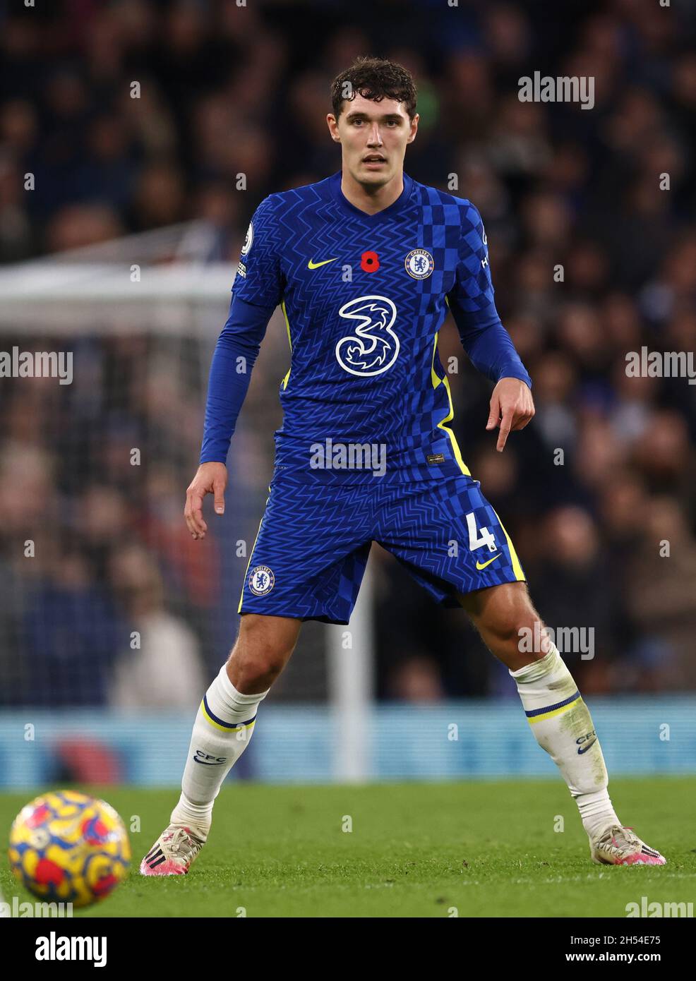 Londra, Regno Unito. 6 novembre 2021. Andreas Christensen di Chelsea durante la partita della Premier League a Stamford Bridge, Londra. Il credito dell'immagine dovrebbe leggere: Darren Staples/Sportimage Credit: Sportimage/Alamy Live News Foto Stock