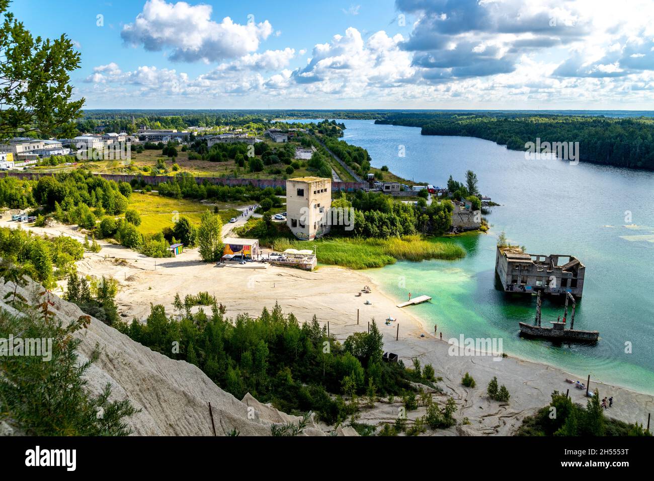 Rummu luogo di nuoto in Estonia Foto Stock