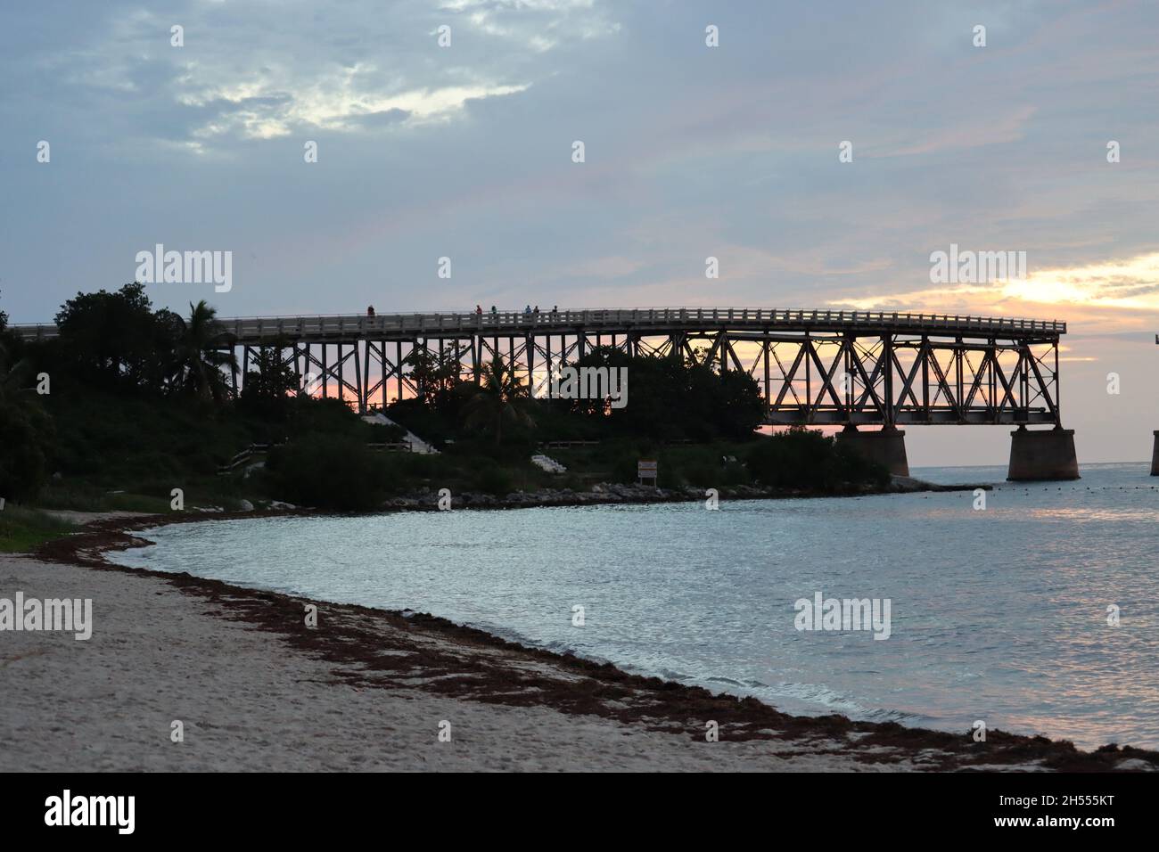 Storico ponte ferroviario al Bahia Honda state Park, Florida Keys Foto Stock