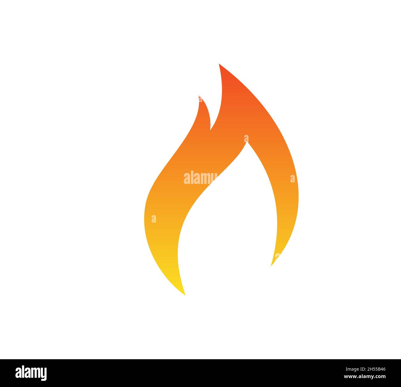 Modello di disegno con disegno vettoriale a fiamma e logo del fuoco. Vettore eps 10. Illustrazione Vettoriale