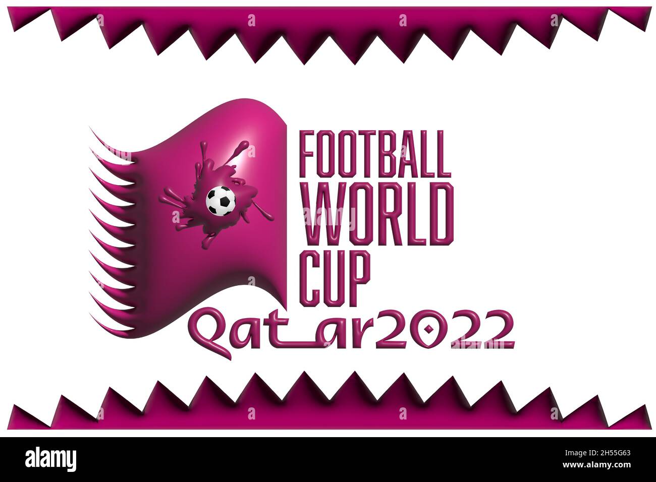 Illustrazione della Coppa del mondo di calcio del Qatar 2022 Illustrazione Vettoriale