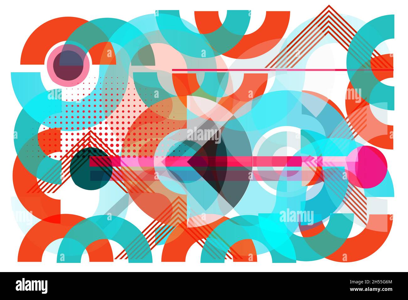 Cerchi fluidi colorati e forma curva vettore geometrico EPS illustrazione design creativo. Illustrazione Vettoriale