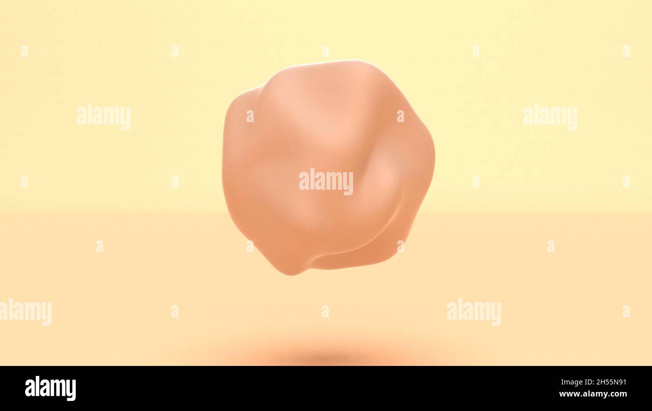 Floating skin Blob Sphere concept art Fluid 3d rendering Foto Stock