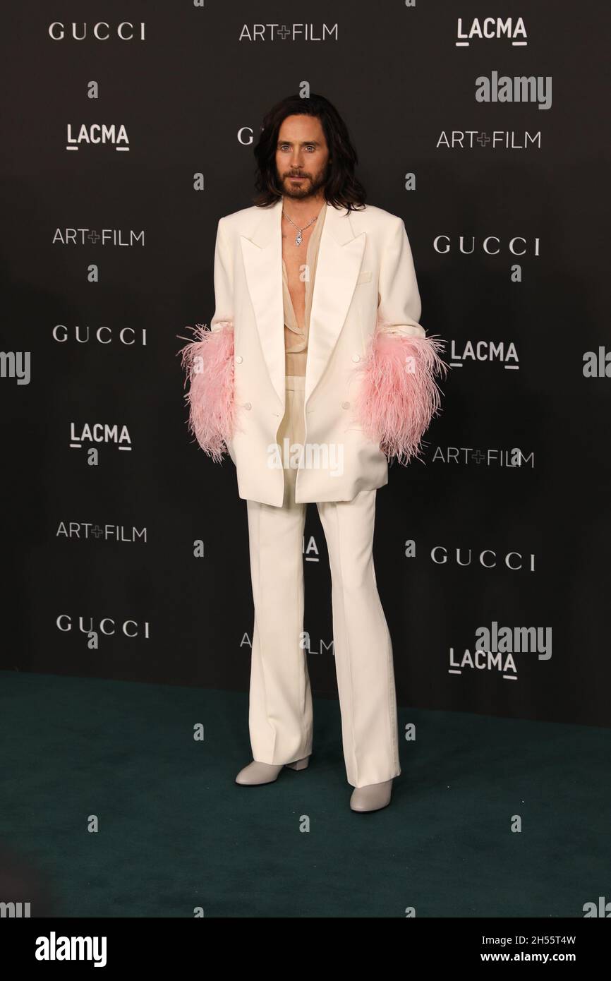 Los Angeles, Stati Uniti. 6 novembre 2021. Jared Leto arriva al LACMA Art Film Gala 2021 che si tiene a LACMA di Los Angeles, CA sabato 6 novembre 2021. (Foto di Conor Duffy/Sipa USA) Credit: Sipa USA/Alamy Live News Foto Stock