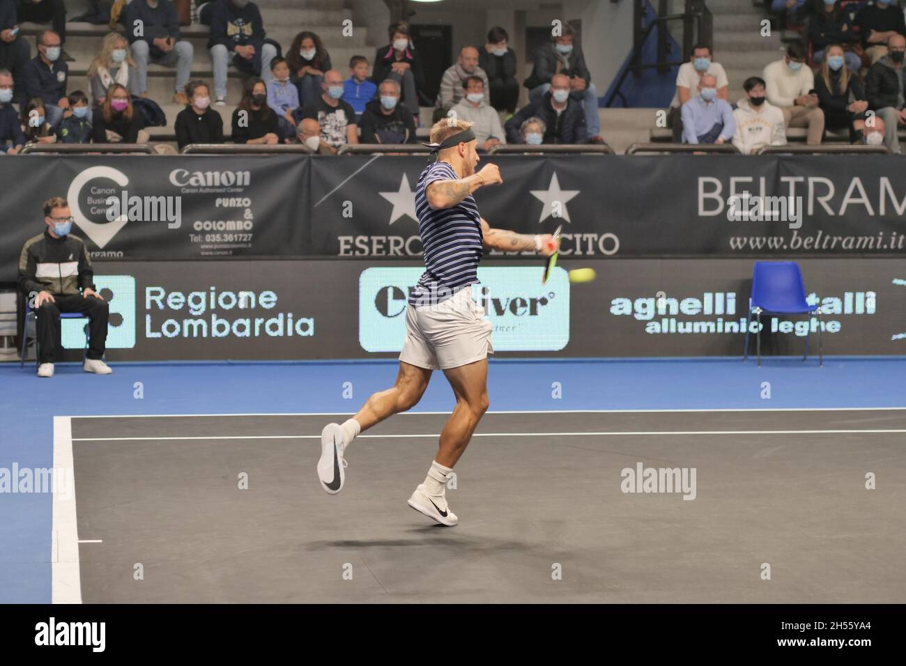 ATP International sfidante torneo città di Bergamo, prima grande semifinale con Alex Molcam n.1 di semina Foto Stock