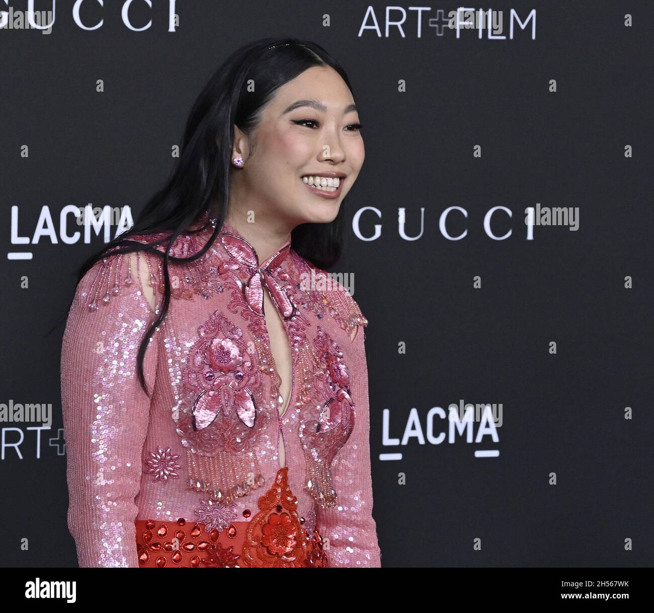 Awkwavina partecipa al 10° gala annuale del LACMA Art+Film al Los Angeles County Museum of Art di Los Angeles sabato 6 novembre 2021. Foto di Jim Ruymen/UPI Foto Stock