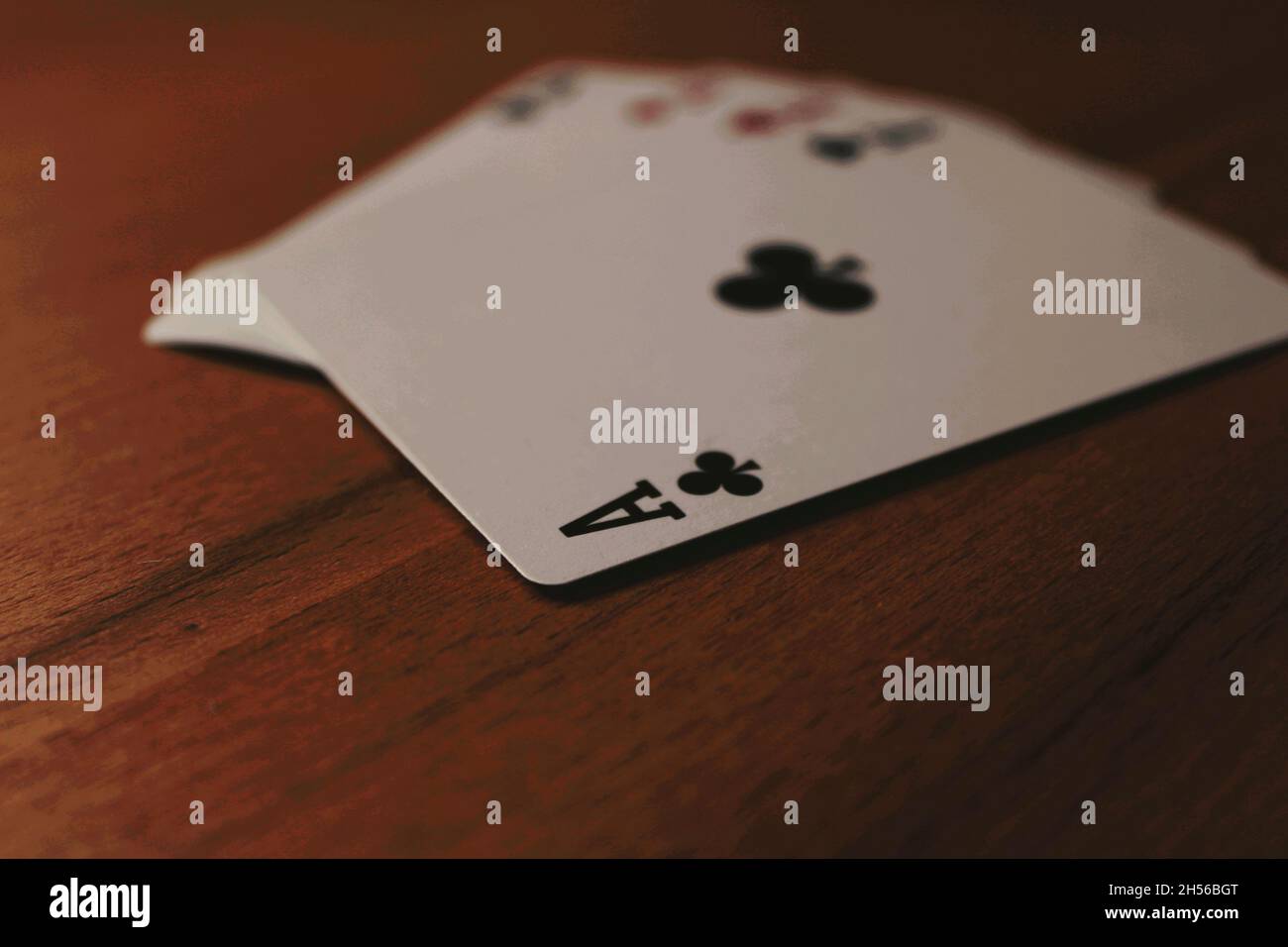 carte casino con quattro assi Foto Stock