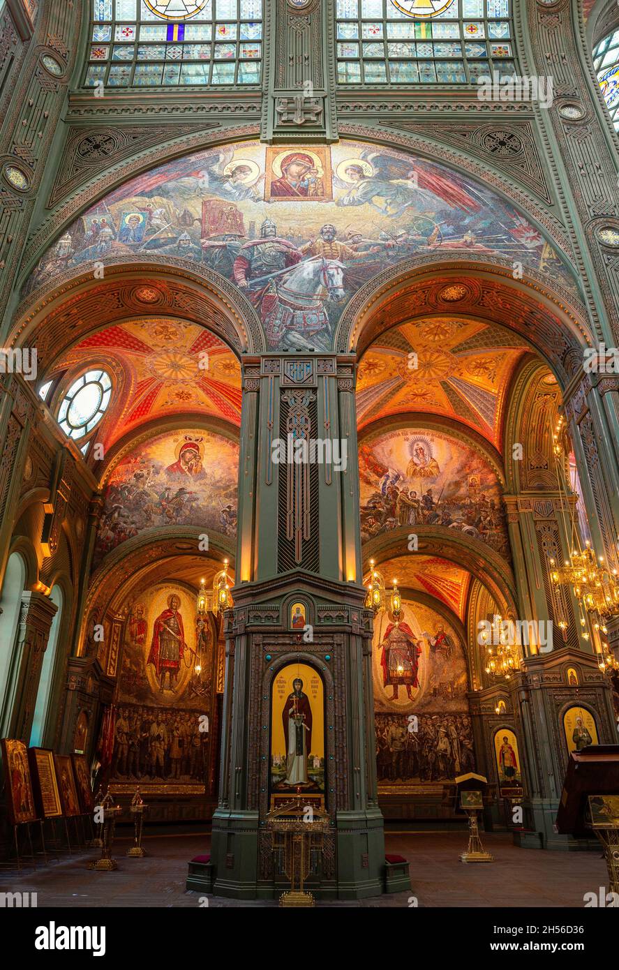 Park Patriot, Mosca regione, Russia - 17 maggio 2021: Cattedrale principale delle forze Armate della Russia, interno della Chiesa della Risurrezione di Cristo. MO Foto Stock