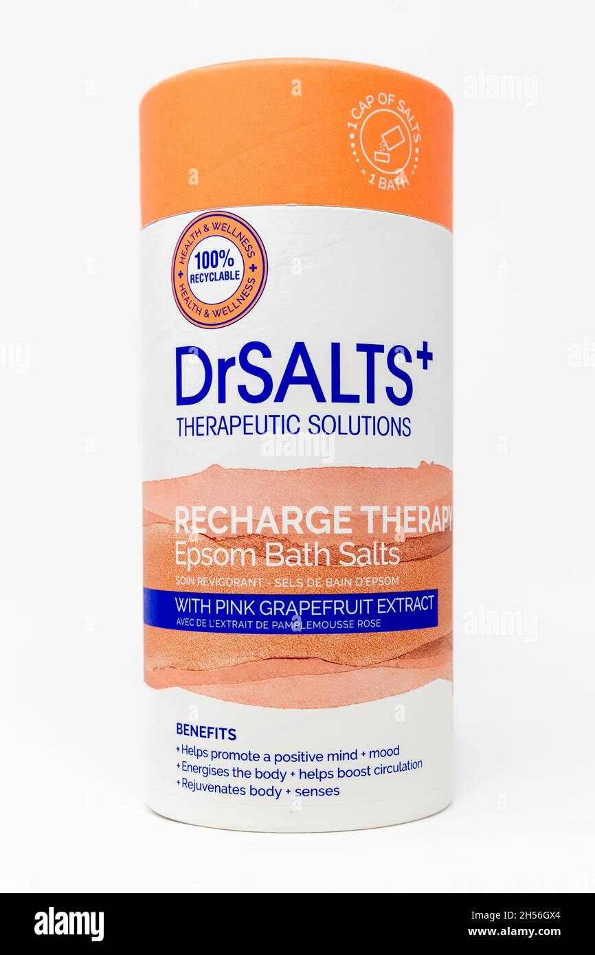 DrSalts ricaricare i sali da bagno Epsom Foto Stock