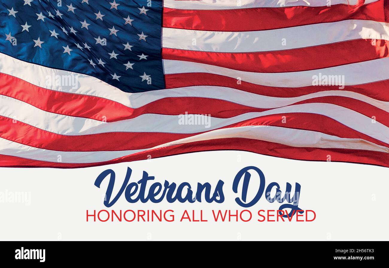 Veterani Day holiday banner per la celebrazione nazionale il 11 novembre Illustrazione Vettoriale