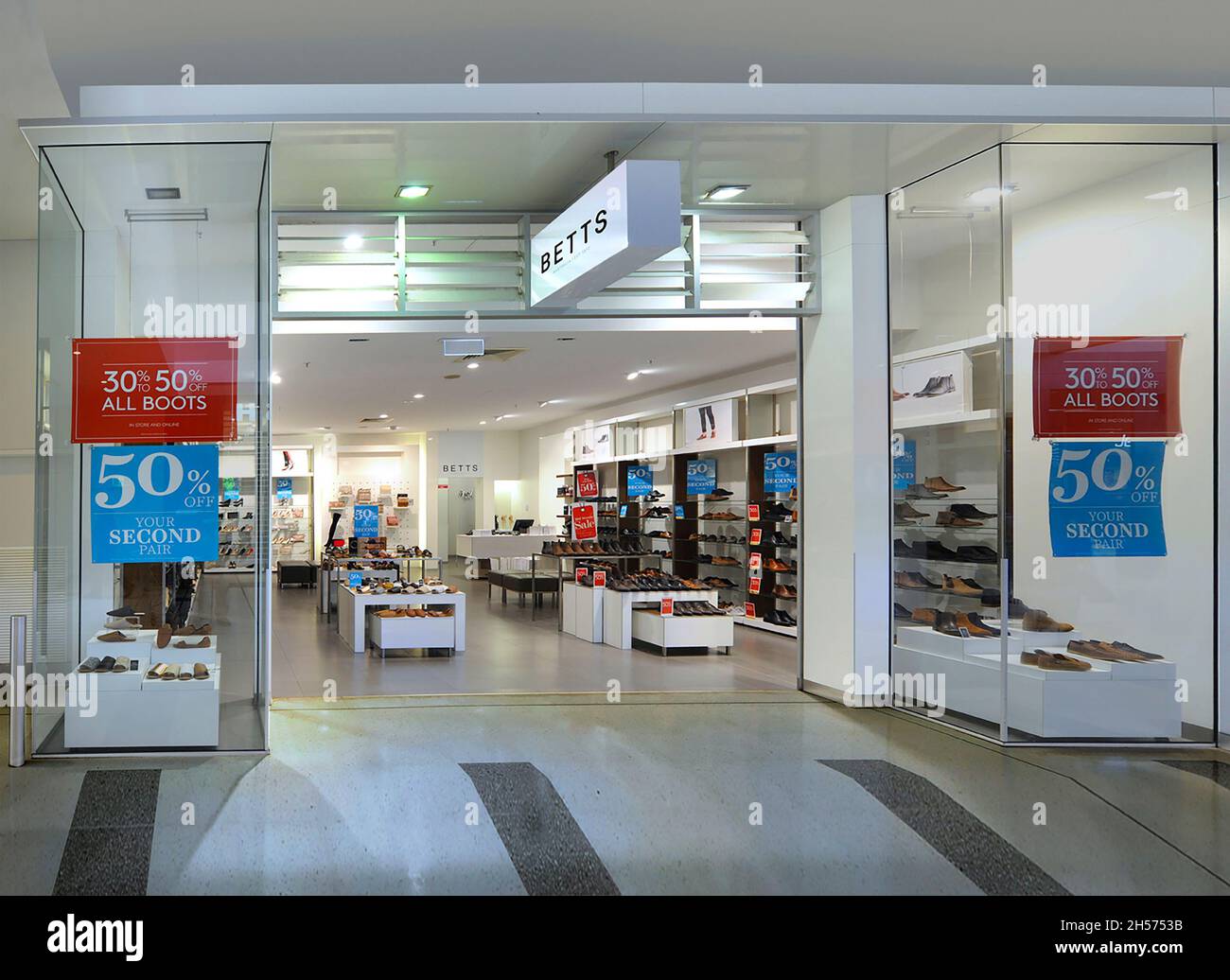 Negozio di scarpe Betts Foto Stock