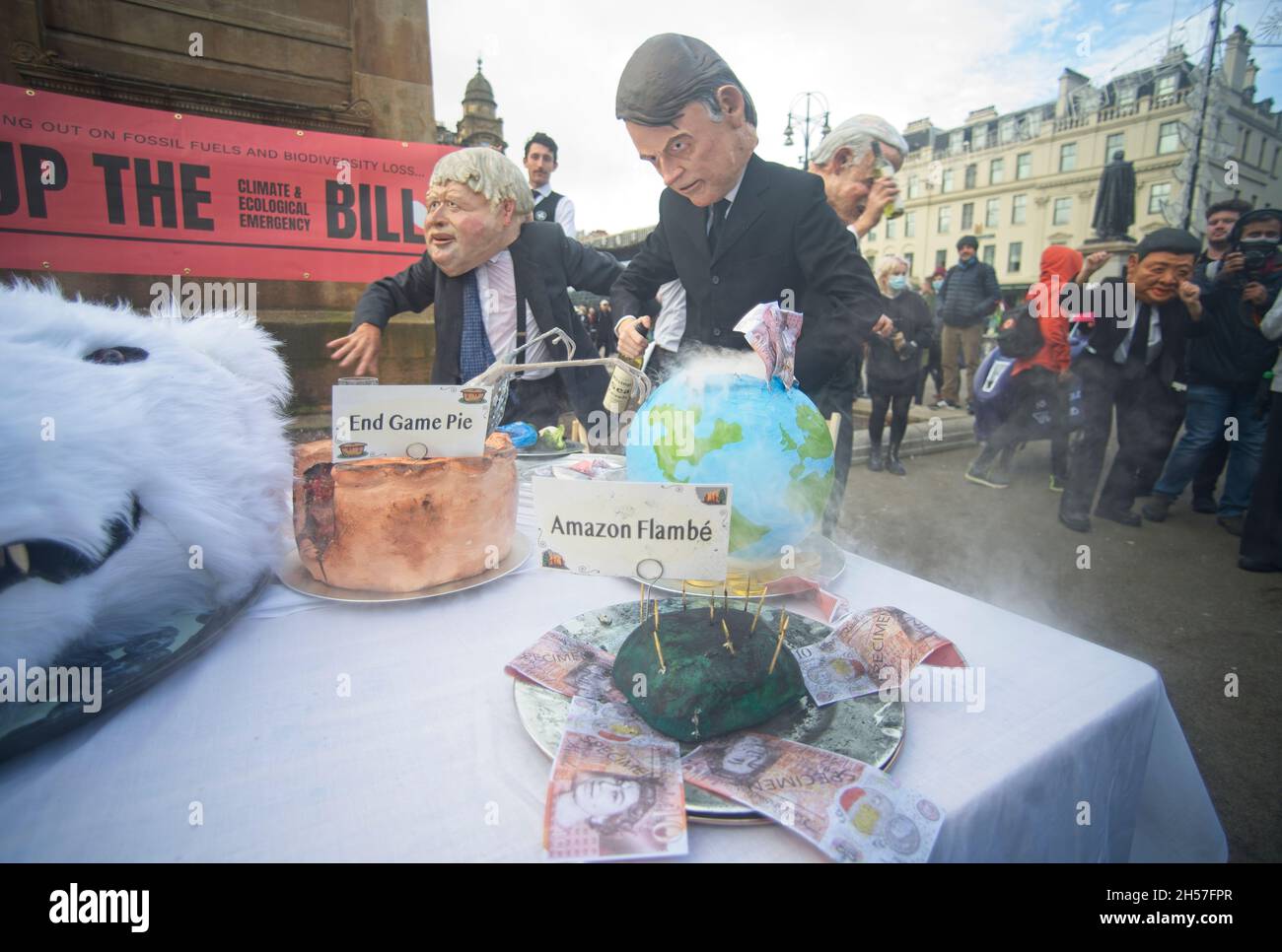 Dimostrazione COP26 a Glasgow, Regno Unito Foto Stock