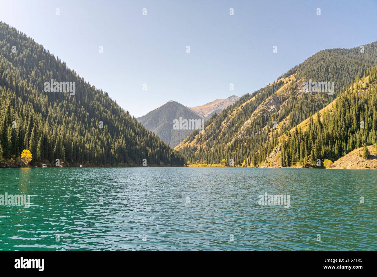 Parco Nazionale dei Laghi di Kolsay; versante nord dei Monti Tian Shan, sud-est del Kazakistan. Autunno, settembre Foto Stock