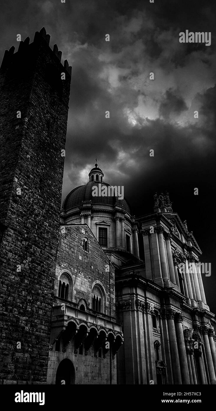 vista fantastica su alcuni luoghi di brescia Foto Stock