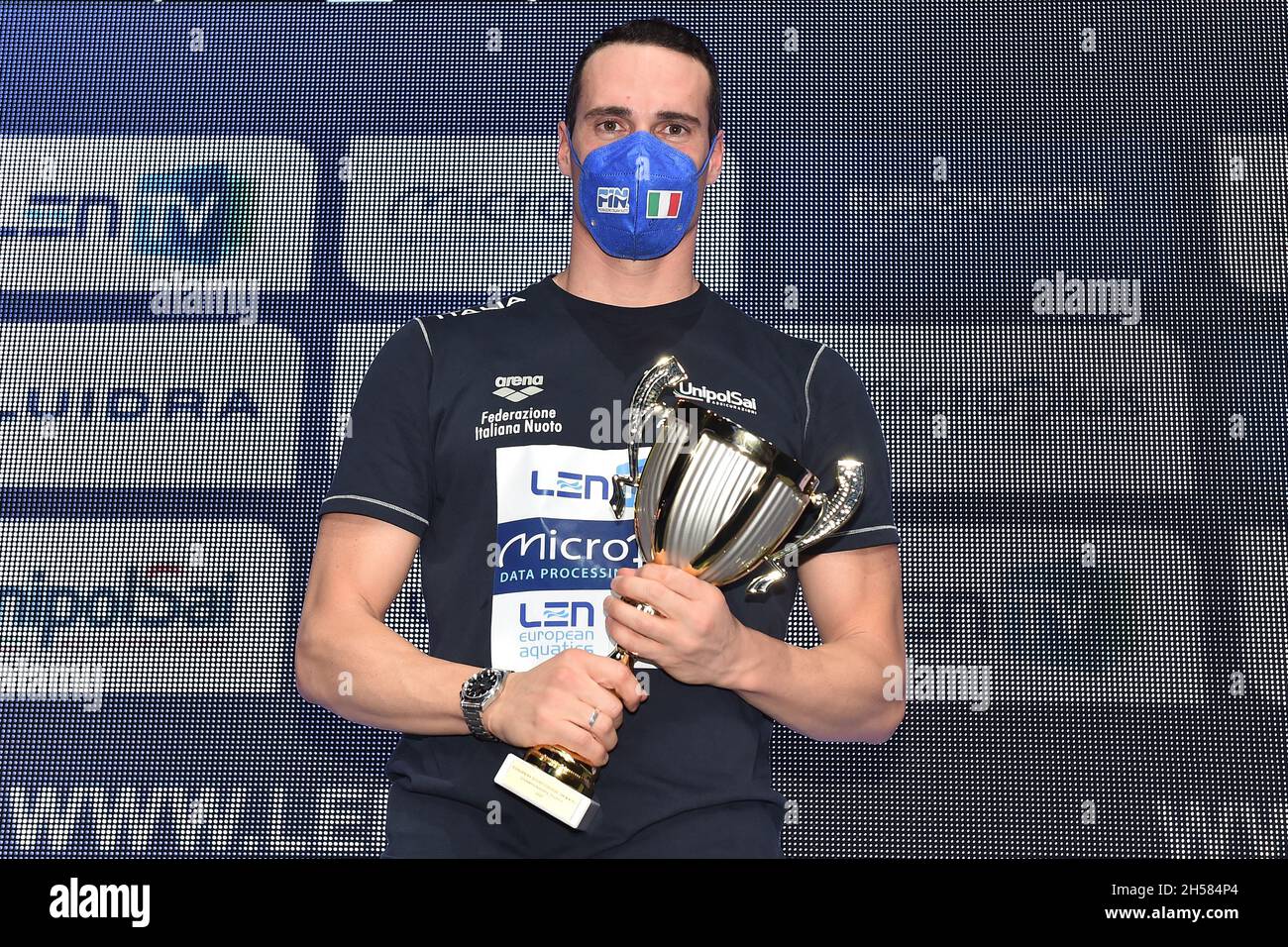 MIGLIOR Team primo posto ITALIA ITA rappresentato da Fabio Scozzoli Kazan, Russia. 7 novembre 2021. Aquatics Palace LEN European Short Course Swimming Championships Photo Andrea Staccioli/Deepbluemedia/Insidefoto Credit: Insidefoto srl/Alamy Live News Foto Stock