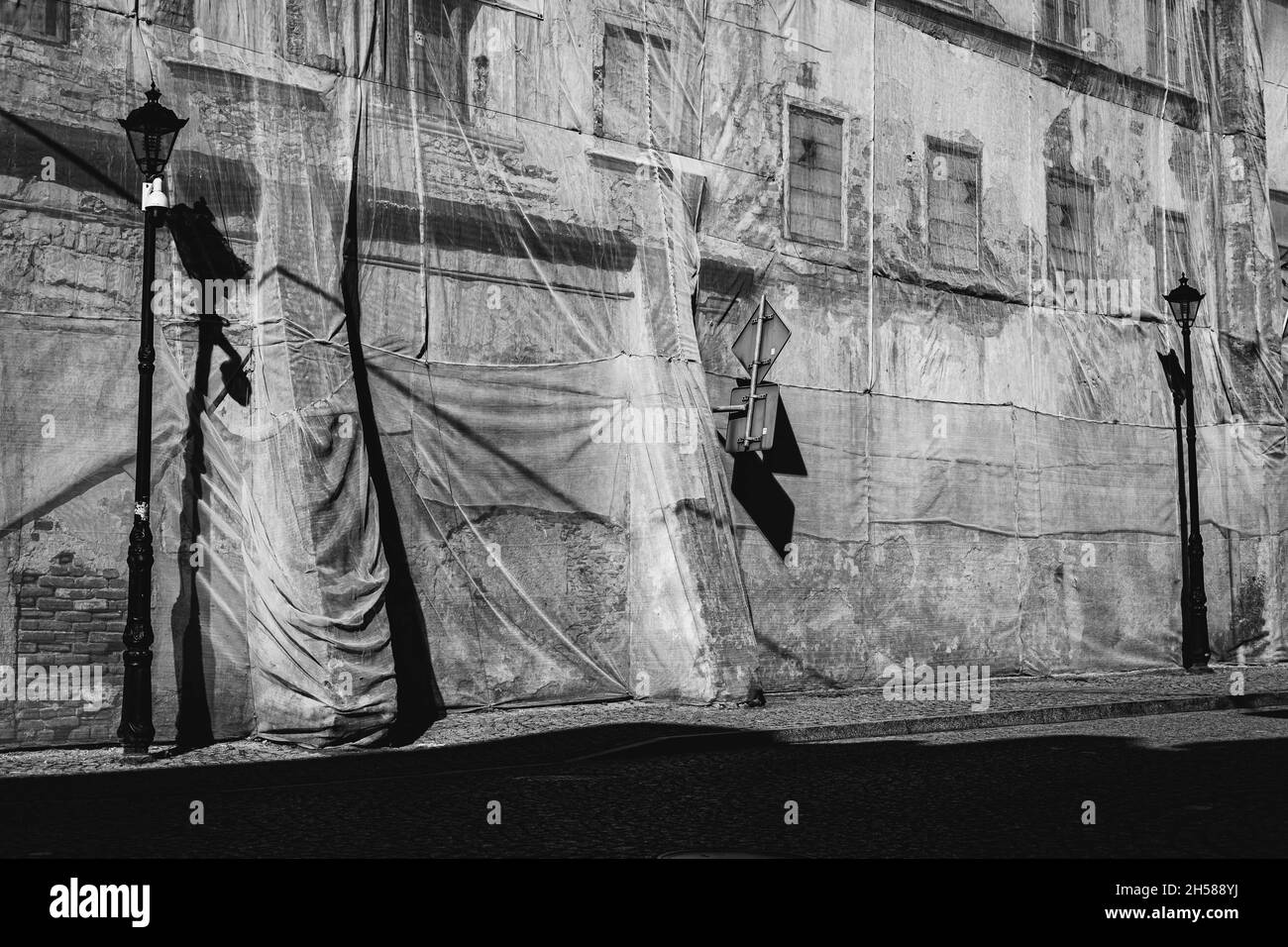 strade della città vecchia, nessuna gente Foto Stock