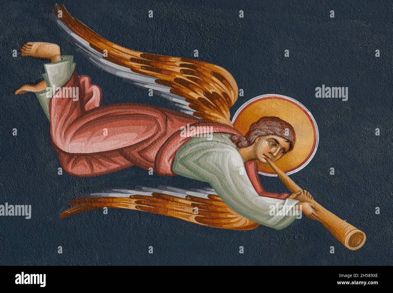 Angelo con tromba celeste 12 cm Fontanini | vendita online su HOLYART