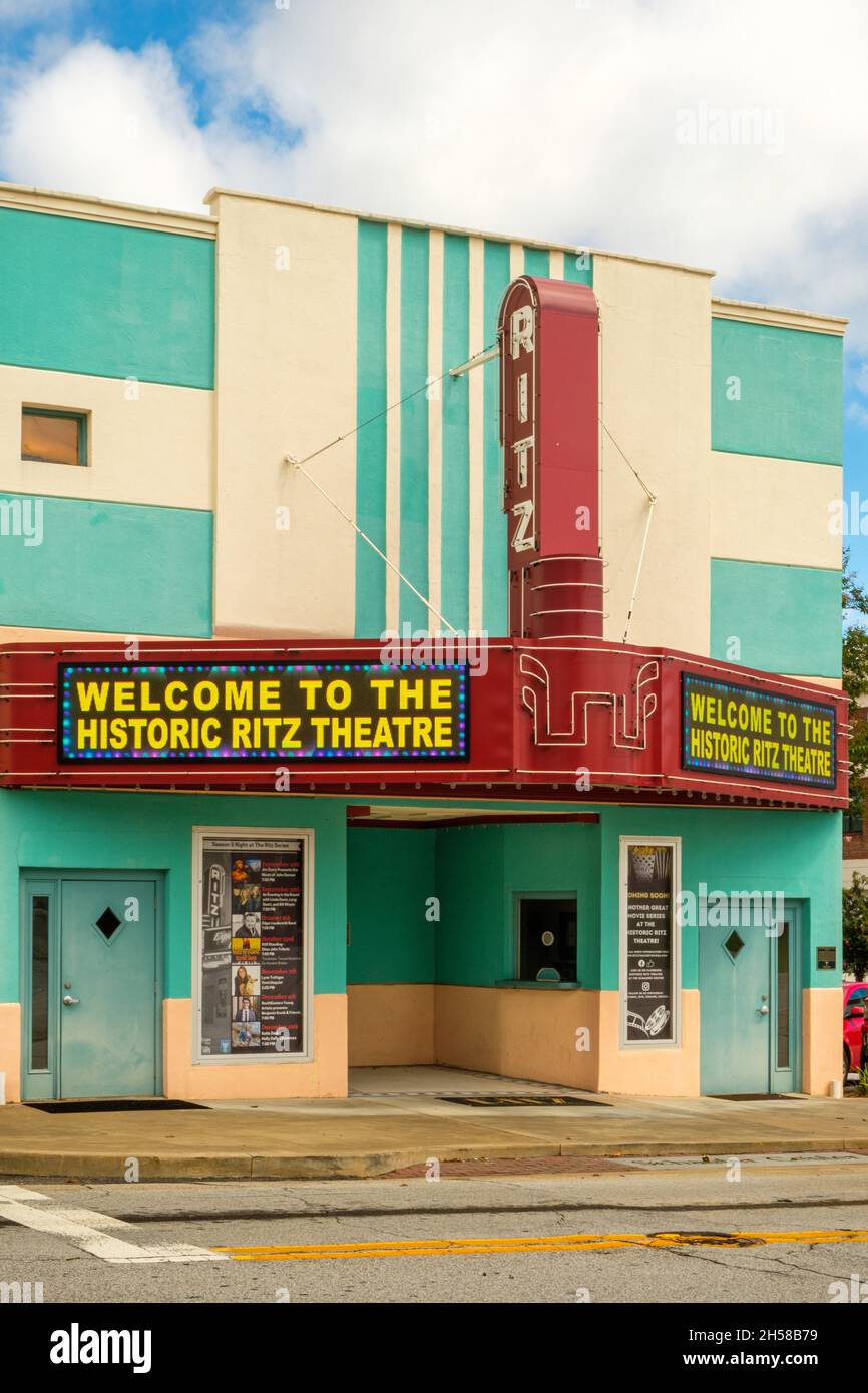 Lo storico Teatro Ritz, East Doyle Street, Toccoa, Georgia Foto Stock