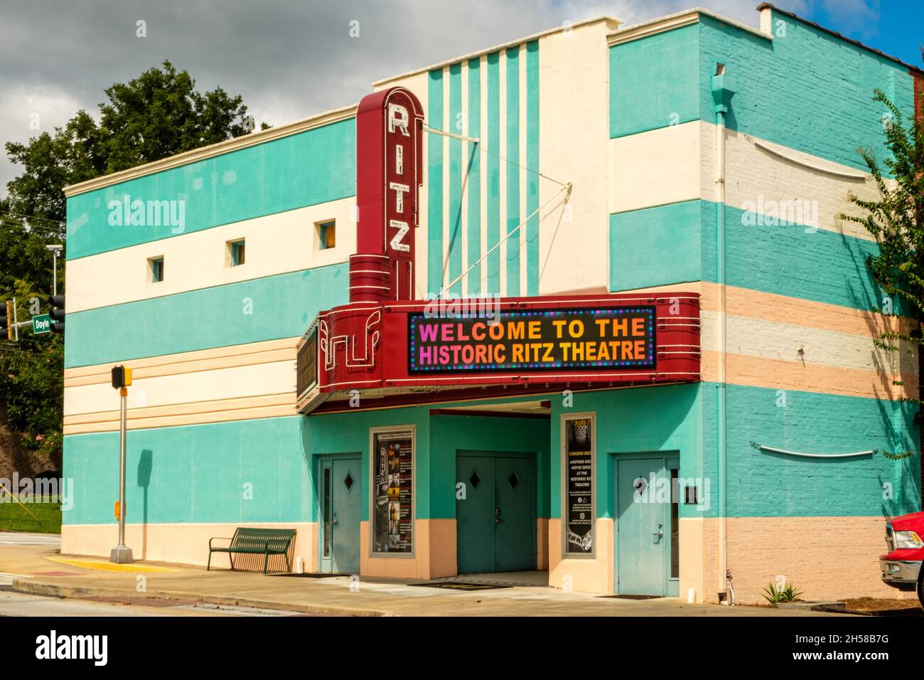 Lo storico Teatro Ritz, East Doyle Street, Toccoa, Georgia Foto Stock