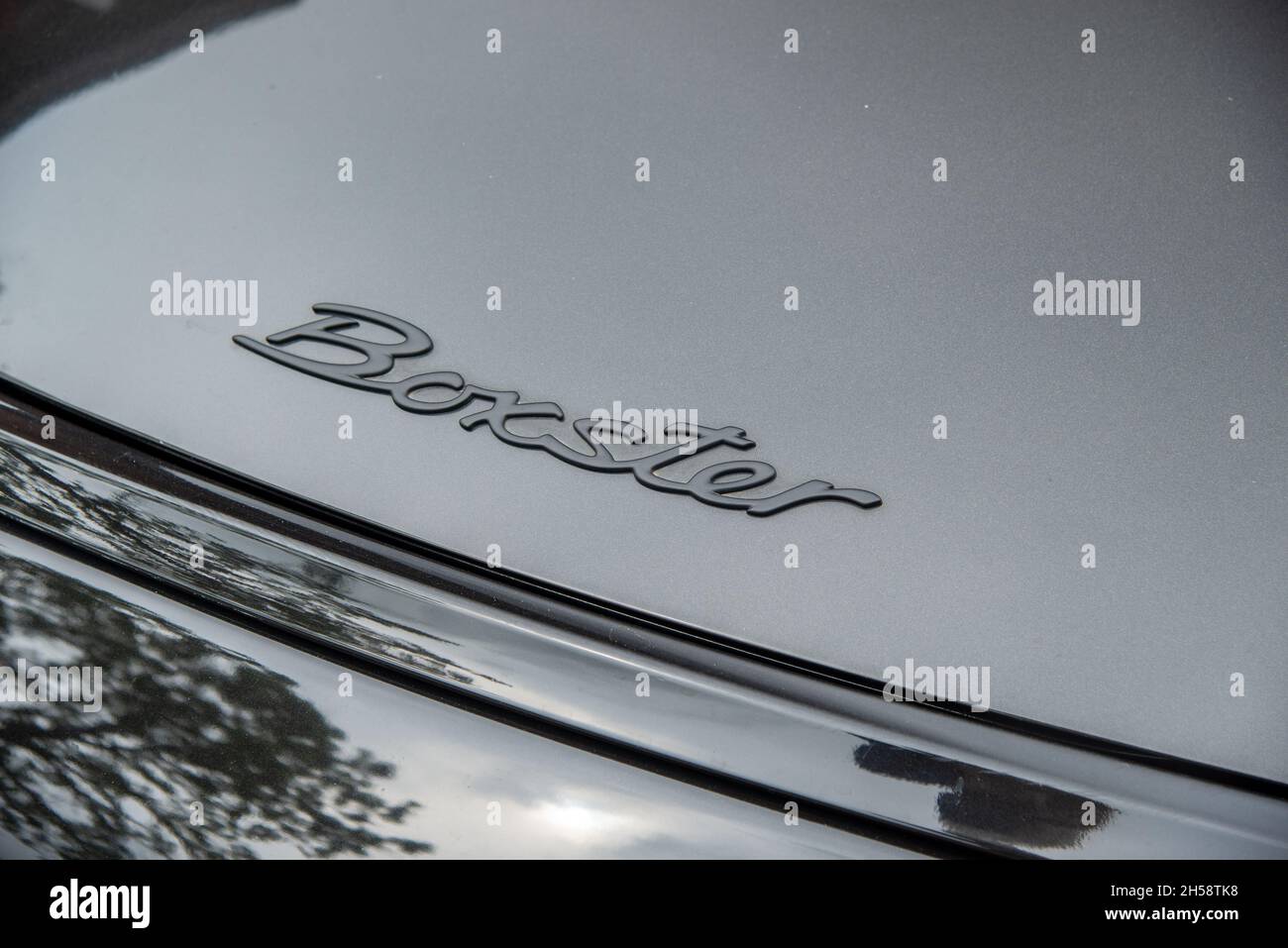 Logo posteriore Porsche 986 Boxter Foto Stock