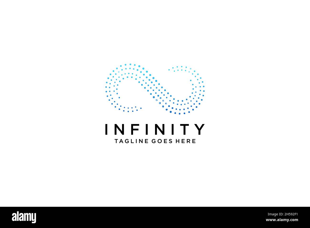 Logo Blue e Purple Motion Infinity isolato su sfondo bianco. Utilizzabile per logo aziendali e tecnologici. Modello di disegno del logo vettoriale. Illustrazione Vettoriale