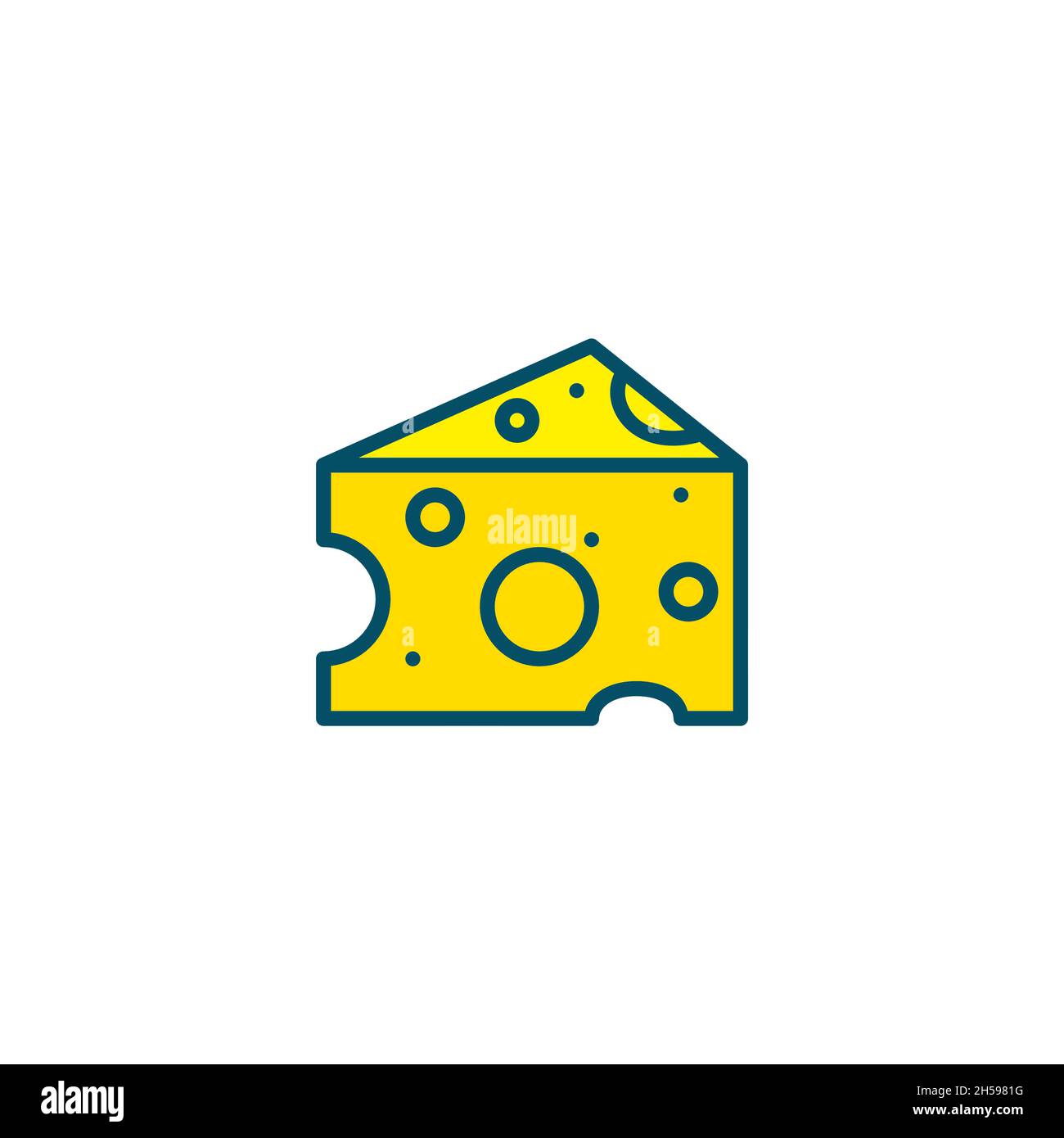 Latticini di formaggio. Dieta e stile di vita sani. Icona colorata. Pixel Perfect, tratto modificabile Illustrazione Vettoriale