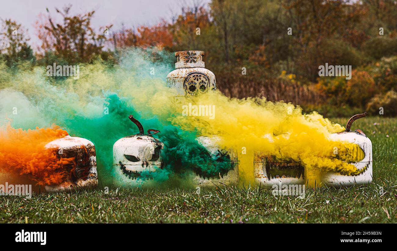 Preparazione per Halloween - 4 Foto Stock