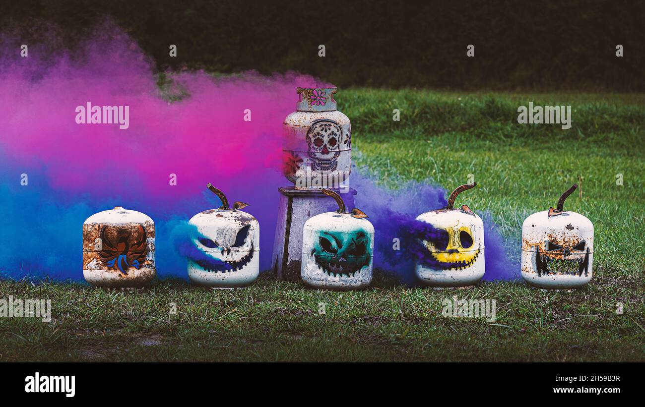 Preparazione per Halloween - 2 Foto Stock