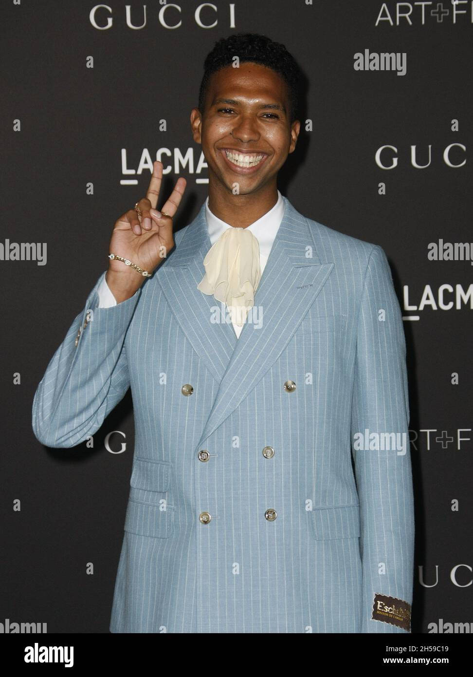 LOS ANGELES, CALIFORNIA - NOVEMBRE 06: Tyler Mitchell partecipa al 10° GALA annuale del FILM D'ARTE LACMA presentato da Gucci al Los Angeles County Museum of Art il 06 Novembre 2021 a Los Angeles, California. Foto: Crash/imageSPACE/MediaPunch Foto Stock